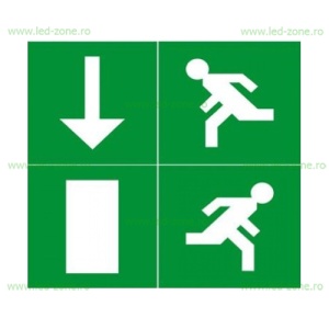 Indicator LED 8W Exit cu Autocolant KANU - Img 3