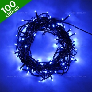 Instalatie Pom Craciun 100 LED-uri Exterior Fir Negru
