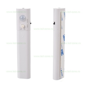 Kit Banda LED 2835 Silicon 1M cu Senzor Miscare si Baterii - Img 2