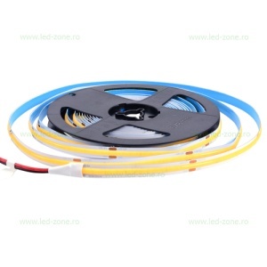 Kit Banda LED COB 12V Dimabila 5m cu Telecomanda RF