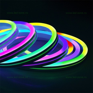 Kit Neonflex LED Slim RGB Digital 10m Telecomanda - Img 4