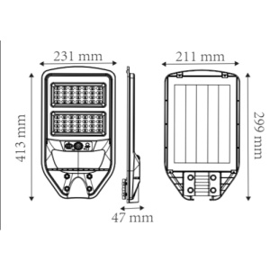 Lampa LED Iluminat Stradal 100W Solara cu Senzor Miscare si Telecomanda GRAND - Img 5