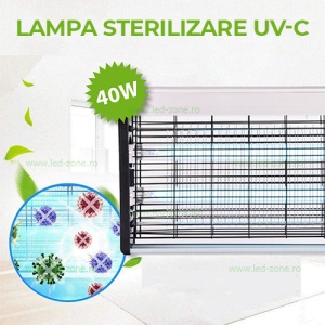 Lampa Sterilizare 40W cu 2xTUB T8 UV-C si Intrerupator