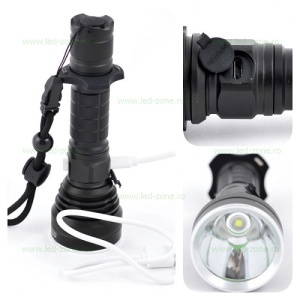 Lanterna LED 10W cu Acumulator XM-L2