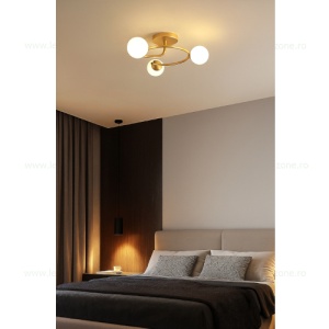 Lustra 3 Socluri E27 LZ6655-3 Aurie - Img 2