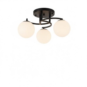 Lustra 3 Socluri E27 Neagra LZ5183/6530
