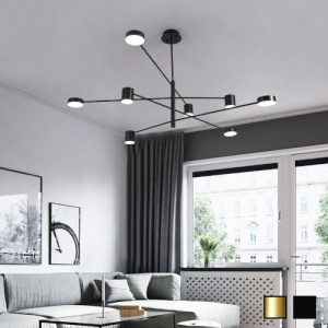 Lustra LED 100W Dimabila 3 Functii cu Telecomanda LZG3851-4+4 - Img 2