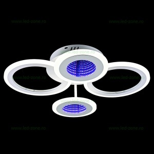 Lustra LED 110W 3D 3 Functii Dimabila cu Telecomanda LZS2346-2+2