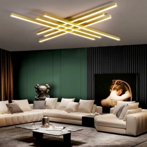 Lustra LED 112W Aurie 3 Functii cu Telecomanda LZ116-6