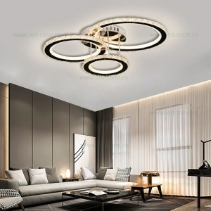 Lustra LED 122W 3 Functii Dimabila cu Telecomanda Cristal LZ88132-3