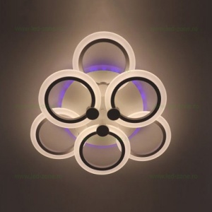 Lustra LED 126W 3 Functii Dimabila Telecomanda LZ6601-3+3 RGB - Img 2