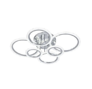 Lustra LED 132W Argintie 3 Functii Dimabila cu Telecomanda LZ9180/2+2+2
