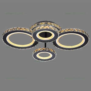 Lustra LED 154W 3 Functii RGB Smart Dimabila cu Telecomanda Cristal LZ7376-2+2 - Img 2