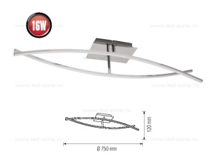 Lustra LED 16W 2 Segmente ORIENT - Img 3
