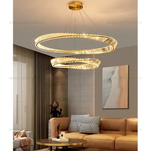 Lustra LED 252W Dimabila 3 Functii cu Telecomanda LZG3933-400+600 - Img 2
