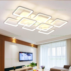 Lustra LED 260W 3 Functii Dimabila cu Telecomanda LZ6604-6+2 - Img 3