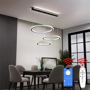Lustra LED 314W 3 Functii Dimabila cu Telecomanda Cristal LZ5919-3 - Img 1
