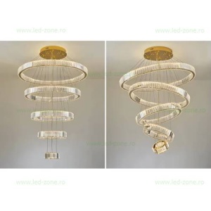 Lustra LED 360W Dimabila 3 Functii cu Telecomanda Cristal LZLT303
