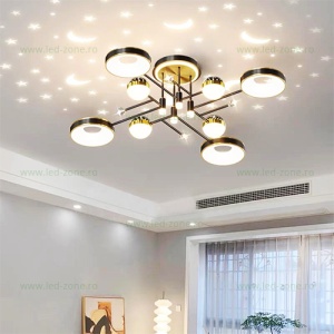 Lustra LED 46W 3 Functii cu Telecomanda LZR9079-4+4+4 - Img 3