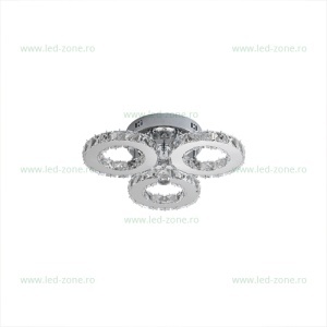 Lustra LED 60W Dimabila 3 Functii cu Telecomanda Cristal LZ8080-3