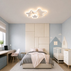 Lustra LED 80W Alba cu Telecomanda LZ132