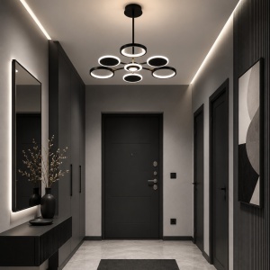 Lustra LED 80W Neagra LZ123-6
