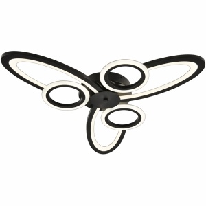 Lustra LED 96W Neagra 3 Functii Dimabila cu Telecomanda LZ9185/3+3