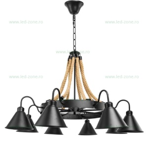 Lustra Rustic 8 Socluri E27 LZ7066 - Img 2