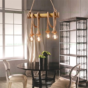 Lustra Rustic Bambus 4 Socluri E27 LZSF4 - Img 3