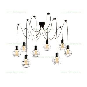 Lustra Spider 8 Socluri E27 Vintage 1