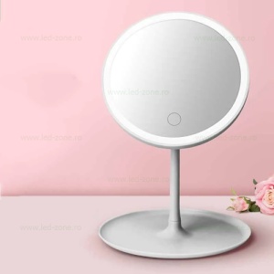 Oglinda Machiaj LED 5W 3 Functii USB Alba - Img 3