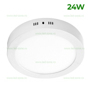 Panou LED 24W Rotund D30cm Aplicat Alb - Img 1