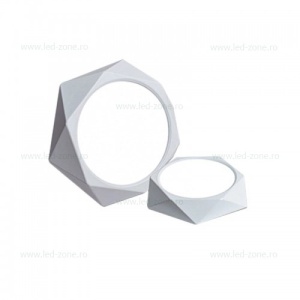 Plafoniera LED 18W Alb Aplicat Diamond - Img 2