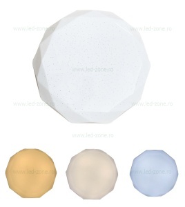 Plafoniera LED 36W Rotunda 3 Functii Diamant