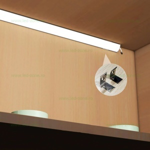Profil Aluminiu Aplicat Negru 90 Grade Dispersor Negru Convex 2M 12MM