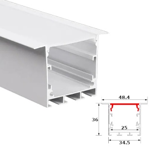 Profil Aluminiu Incastrat Dispersor Alb 2M 32MM - Img 2