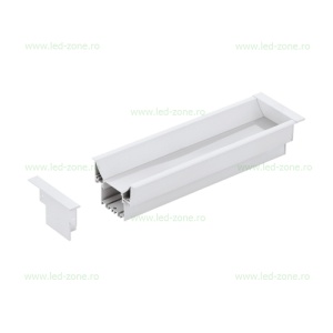 Profil Aluminiu Incastrat Dispersor Mat 1M 34MM - Img 3