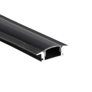 Profil Aluminiu Incastrat Negru Dispersor Negru 2M 12.4MM