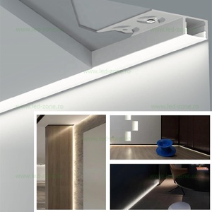 Profil Aluminiu Incastrat Sub Tencuiala 2M 9.6MM LZ4277 - Img 5