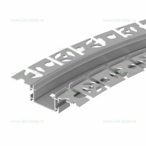 Profil Aluminiu Incastrat Sub Tencuiala 3M Flexibil 2 Directii 10MM