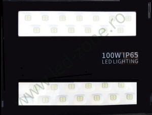 Proiector LED 100W 220V Slim SMD2835 Negru