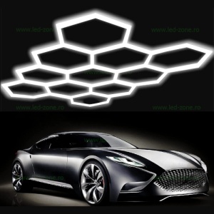 Set 11 Hexagoane LED Honeycomb 368W Tuburi 566mm