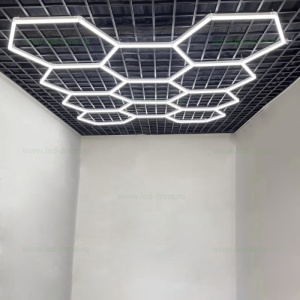 Set 11 Hexagoane LED Honeycomb 576W Tuburi 566mm - Img 2
