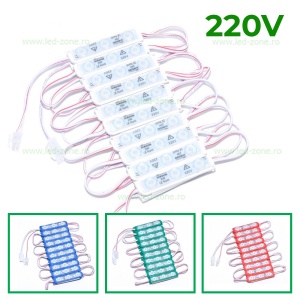 Set 20 Module LED 3xSMD Diverse Culori 220V - Img 1