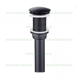 Sifon Lavoar Cu Prea Plin Fara Ventil Negru Mat LZ8019H - Img 2
