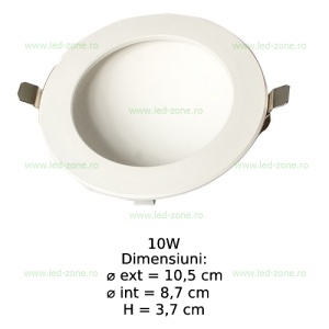 Spot LED 10W Rotund Alb Lumina Indirecta - Img 1