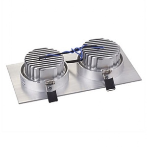 Spot LED 2x3W Dreptunghiular Mobil Argintiu - Img 2