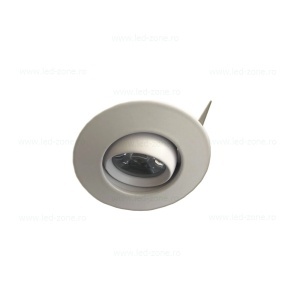 Spot LED 3W Mini Rotund Mobil Alb