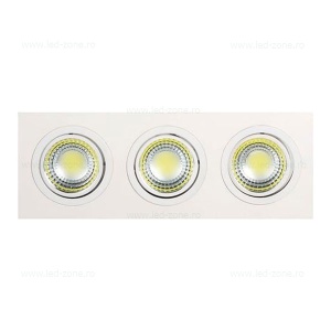 Spot LED 3x5W Dreptunghiular COB Mobil Alb - Img 1