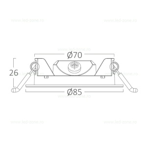 Spot LED 4W Rotund Incastrat Dimabil CCT IP40 - Img 2
